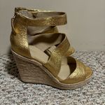 Botkier  Gold Julian Leather Espadrille Wedge Sandals- Size 10 Photo 10