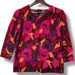 Talbots Women Cashmere Cardigan Floral Print L Maximalist Retro Eclectic Cbic Photo 0