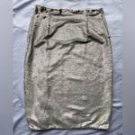 Chelsea and Violet Cream and Gold Flip Sequin Midi Skirt 10 Photo 1