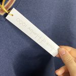 House of Harlow 1960 navy stripe accent plush poncho sweater Photo 9