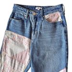BP Women’s Nordstrom quilt high rise patchwork straight leg jeans size 25 Photo 2