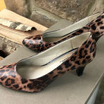 Nine West Life Stride Leopard Print Heels size 9 S perfect condition Photo 0