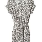 NEW Bibi Womens Animal Print Keyhole Back Short Sleeve Romper Cream Black Small Photo 0