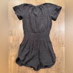 Marine layer  Double Cloth Gauze Romper Grey Short Sleeve XS Photo 4