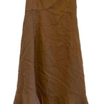 Love Tree  Casual Brown Linen Asymmetrical Mini‎ Sundress Large Boho Minimalist Photo 0