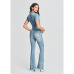 NWT SER.O.YA Fallon XXS Bayside Denim Flare Jumpsuit Button Photo 7