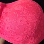 Lace Strapless Bra in Vibrant Pink Size M Photo 3