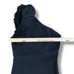 Keepsake  One Shoulder Ruffle Trim Black Bodycon Mini Dress‎ Women’s Size US 8 Photo 2