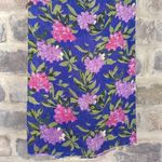 No Brand Floral Maxi Skirt Faux Wrap Blue Purple Lightweight Bright Colorful Photo 2