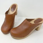 L.L. Bean Signature Wood & Leather Clog Brown Size 10 Photo 0