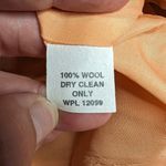 Vtg 1980s Bicci Peach Orange Double Breasted Square Button Embroidered Blazer 8 Photo 4