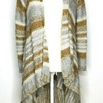 Knox Rose  Neutral Stripe Open Front Cardigan Sweater Size S NWT Duster Photo 0