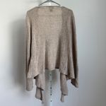 Soft Surroundings 100% Cashmere Open Front Waterfall Cardigan Sweater XL Beige Photo 6