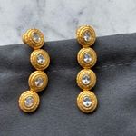 Julie Vos Gold and Silver Triple Drop Earrings Photo 1