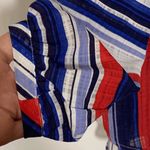 Jenni & Marlis Women's Multicolor Stripes Long Sleeves Ribbon Tie Top Size M Red Size M Photo 3