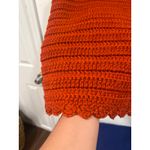 American Vintage Vintage Women’s Grandmacore Hand Knit Open Cardigan Vest Orange Cozy Fall L Photo 2