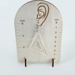 Clear Ruler and Protractor Dangle Earrings, Novelty Earrings, Teacher Earrings White Photo 2