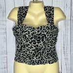 EXPRESS NWT Size S Animal Print Smock Elastic Crop Tank Top Photo 0