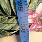 New Francesca’s Gretta Palm Tropical Print Front Knot Romper Small Green Photo 7