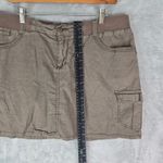 Beau Dawson Skort Skirt Womens 12 Brown Linen Blend Cargo Y2K Photo 9