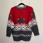 Vintage Susann D Textured Knit Holiday Sweater Acrylic Wool Heavyweight Women M Size M Photo 1