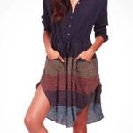 Free People  Striped Dress Ray Of light Boho Dolman Pockets Lagenlook Medium Photo 0