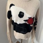 Krizia Maglia Panda Sweater‎ Crewneck Pullover Cashmere Blend 1980s Beige Sz L Tan Size L Photo 9