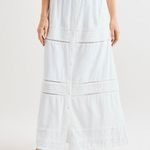 Splendid Callan Cotton Viscose Crochet-Trim Midi Skirt White Size Small Photo 1