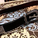 WESTERN FASHION Belt with Western Buckle. Sz: 7/28” Black Photo 0
