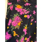 Free People Black Floral Lace Trim V Neck Button Front Mini Dress Size 0 Photo 3