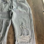 Wrangler Women's Light Blue Straight Leg Distressed Jeans Photo 3