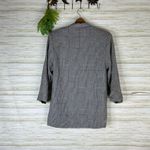 VTG vintage lightweight rayon houndstooth oversized academia classic blazer Black Size 8 Photo 4