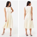 Vince NWOT Paneled Crew Neck Sleeveless midi Dress Ivory Fleece sz 12 Photo 1