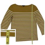 Lafayette 148 New York Wes Boat Neck 3/4 Sleeve Breton Striped Top - Small Photo 3