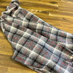 Briggs New York Briggs Vintage Plaid Wool Shirt Button Down Zipper Boxy Grid Window Pane Gray M Photo 4