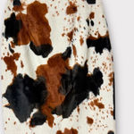 Lea Rome Cowhide Hair Western French Pencil Skirt Small (38) Cowgirl Revival Brown Photo 0