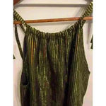Madewell  Metallic Striped Silk Cami Black/Gold, sz 00 Photo 3