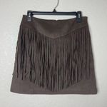 Ariat BNWT!  Monument Valley Fringe Microsuede Skirt in Chocolate Brown Size 6R Photo 0