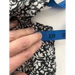 Universal Threads Universal Thread Floral Ruffle Blouse Black White Small Short‎ Sleeve Boho Top Photo 6