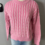 Gap  Relaxed Cable-Knit Crewneck Sweater, Pink, S, 817298 Photo 0