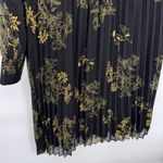 Poet Maxi Dress Womens Large Black Gold Haiku Koi Fish Print Photo 5