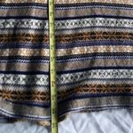 Free People  Mini Sweater Dress Gray Fair Isle Nordic Tunic Wool Blend Sz Medium Photo 9