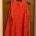 New York & Company Red Cowl Neck Sweater with Shoulder Cutouts Size M Photo 2