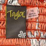 Taylor NWT Floral Halter Midi Dress Flower Print Sleeveless Summer 14‎ Orange Photo 7