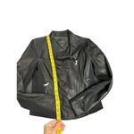 Andrew Marc Women's S  New York Womens Black Leather Off Center Zip Jacket Coat p Photo 10