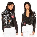 BLANK NYC NWT Secret Keeper Faux Leather Embroidered Painted Jacket in Black Photo 37