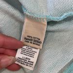 L.L. Bean Womens 1/4 Button Pullover Rugby Sweatshirt Mint Green Medium Photo 6