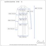 shirt dress jersey knit monochromatic tan brown cream leaf print swing skirt Size 12 Photo 1