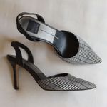 Dolce Vita Plaid Slingback Heels 6.5 Black Photo 1