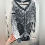 Young Fabulous and Broke  Women's Burnout Pockets V-Neck Sweatshirt Tunic Dress XS Photo 5